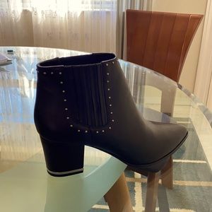 Black Gemma mid bootie leather mini studs Size 9
